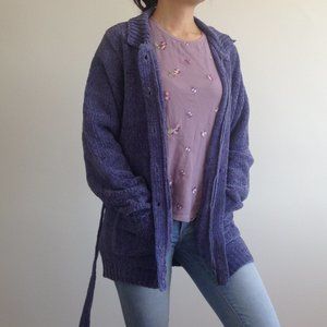 American Connection - Purple Soft Chenille Vest